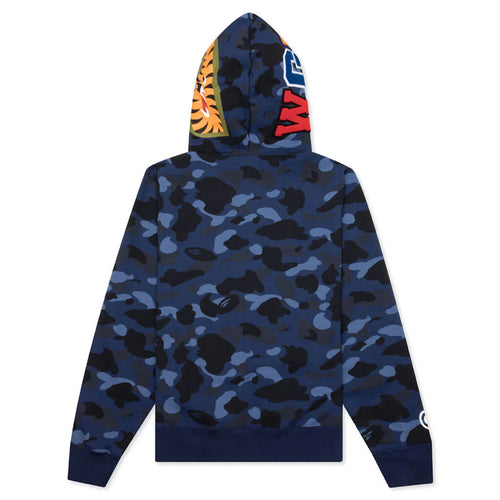 Camo Shark Full Zip Hoodie Navy