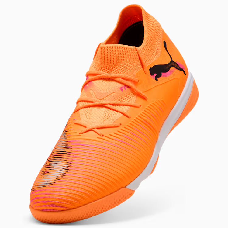 PUMA Future 8 Match IT Mens Soccer Shoes Orange Black