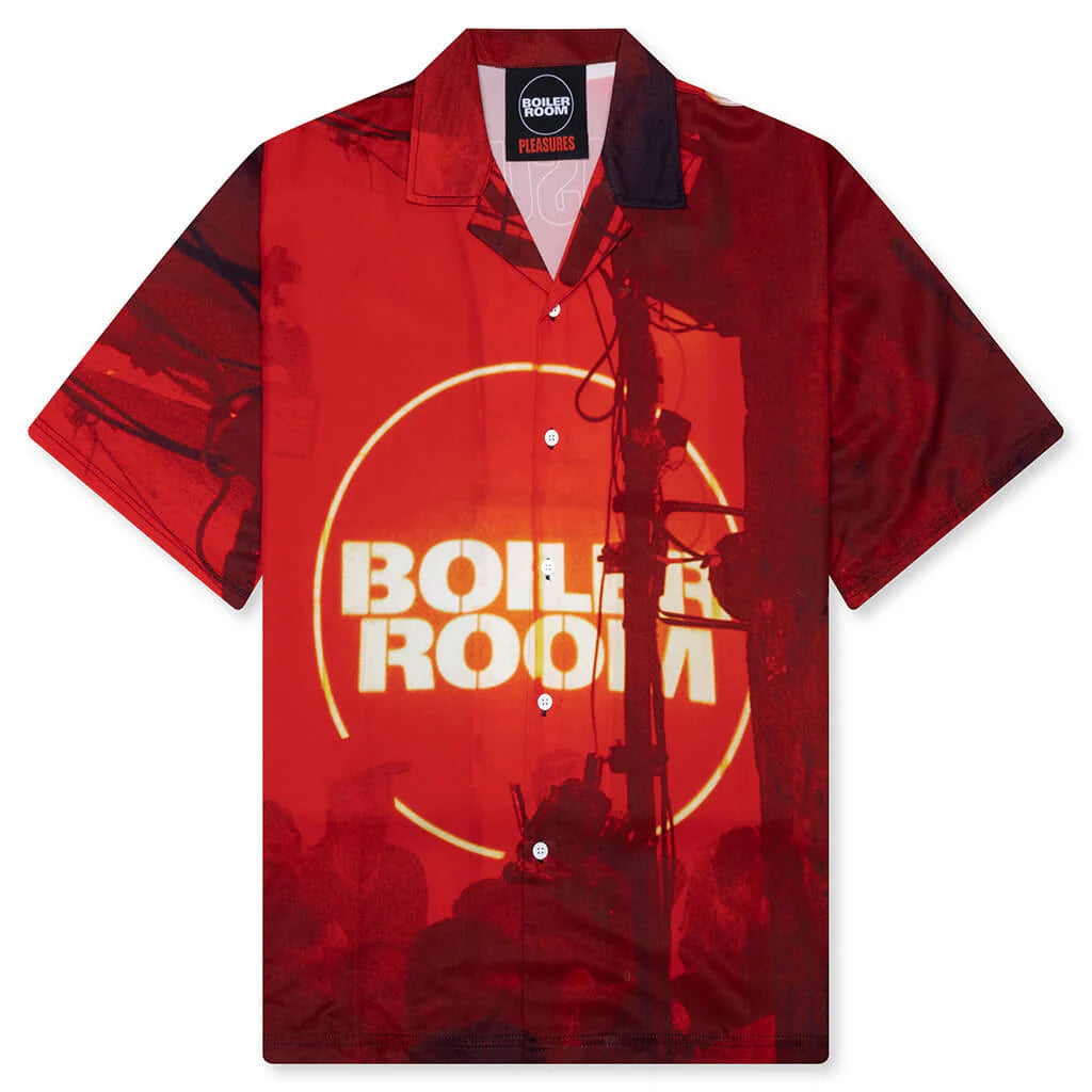 Pleasures x Boiler Room Venue Button Up Red