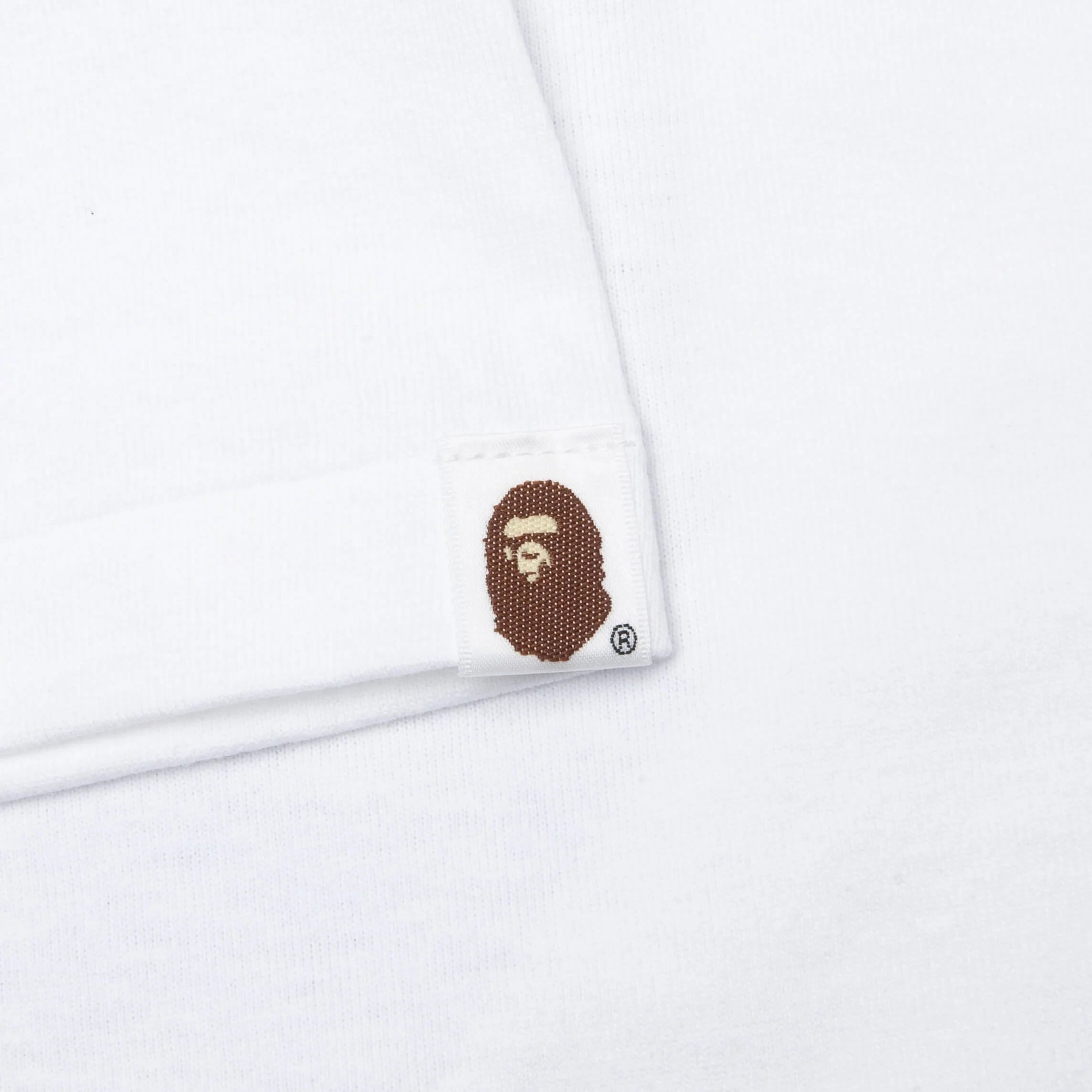 Color Camo Milo on Big Ape Tee White Navy