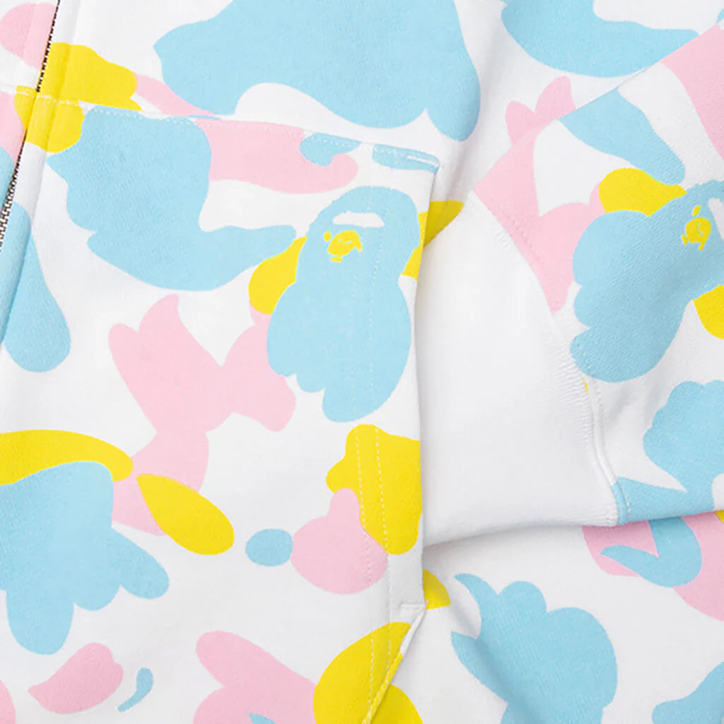New Multi Camo Baby Milo Regular Fit Full Zip Hoodie White