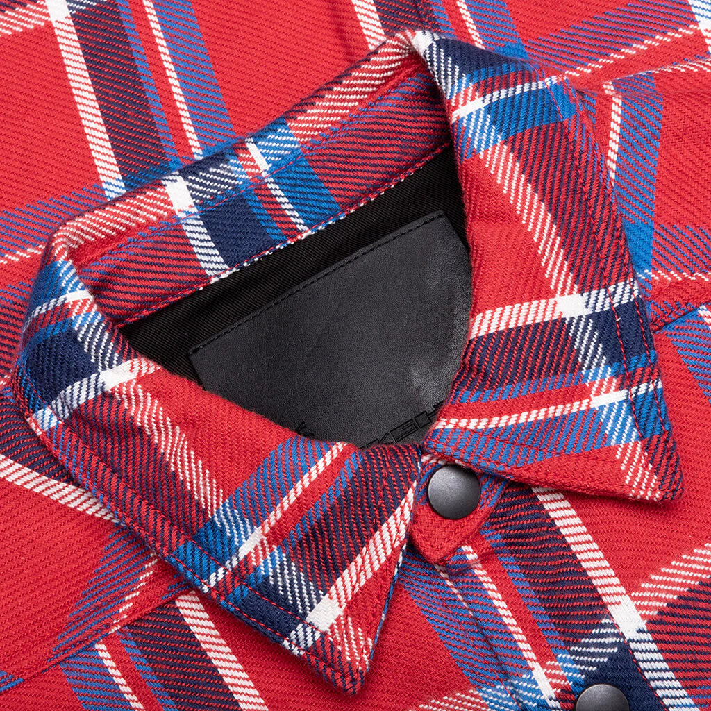 Cropped Outershirt Red Plaid
