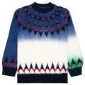 Jacquard Knit Pullover Navy