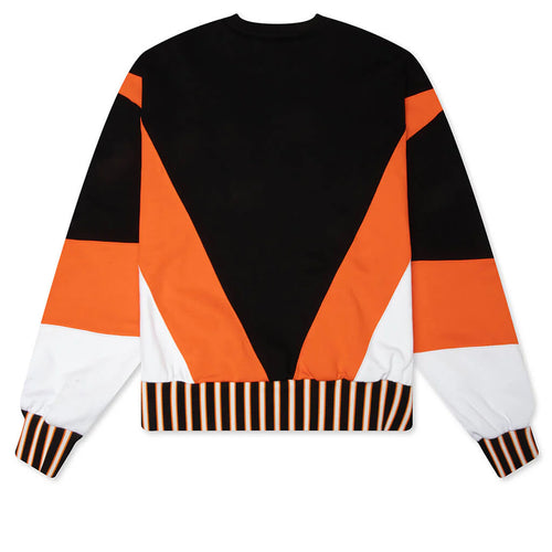 Crew Neck A Orange Black White