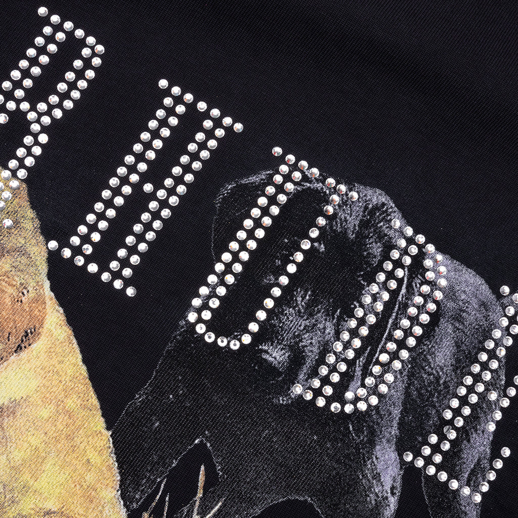Rhinestone Hunting Dog Tee Vintage Black