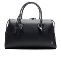 Pebbled Leather Weekender Bag Black