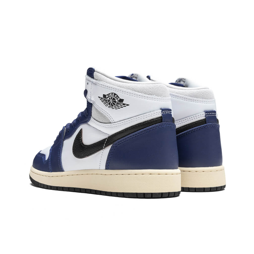 Air Jordan 1 High OG Rare Air GS White Black Neutral Grey Deep Royal Blue
