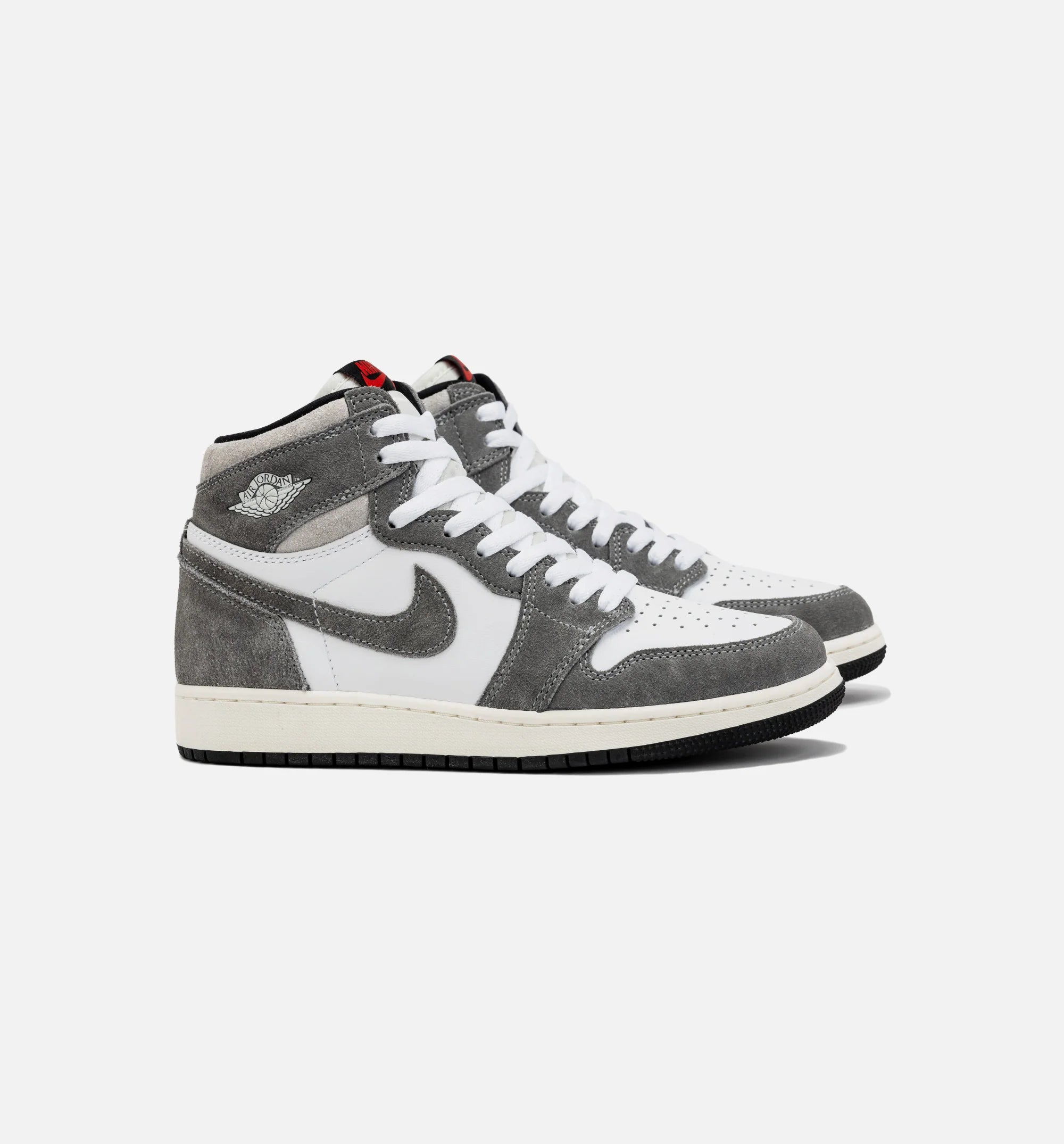 Air Jordan 1 Retro High OG Washed Heritage Grade School Lifestyle Shoe Grey White Free Shipping