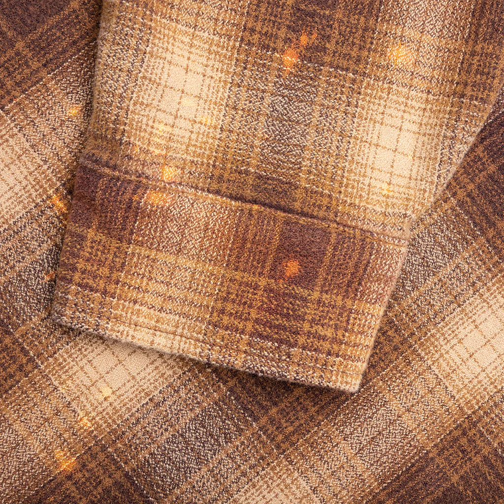 Patchwork Logo Flannel Yellow Brown