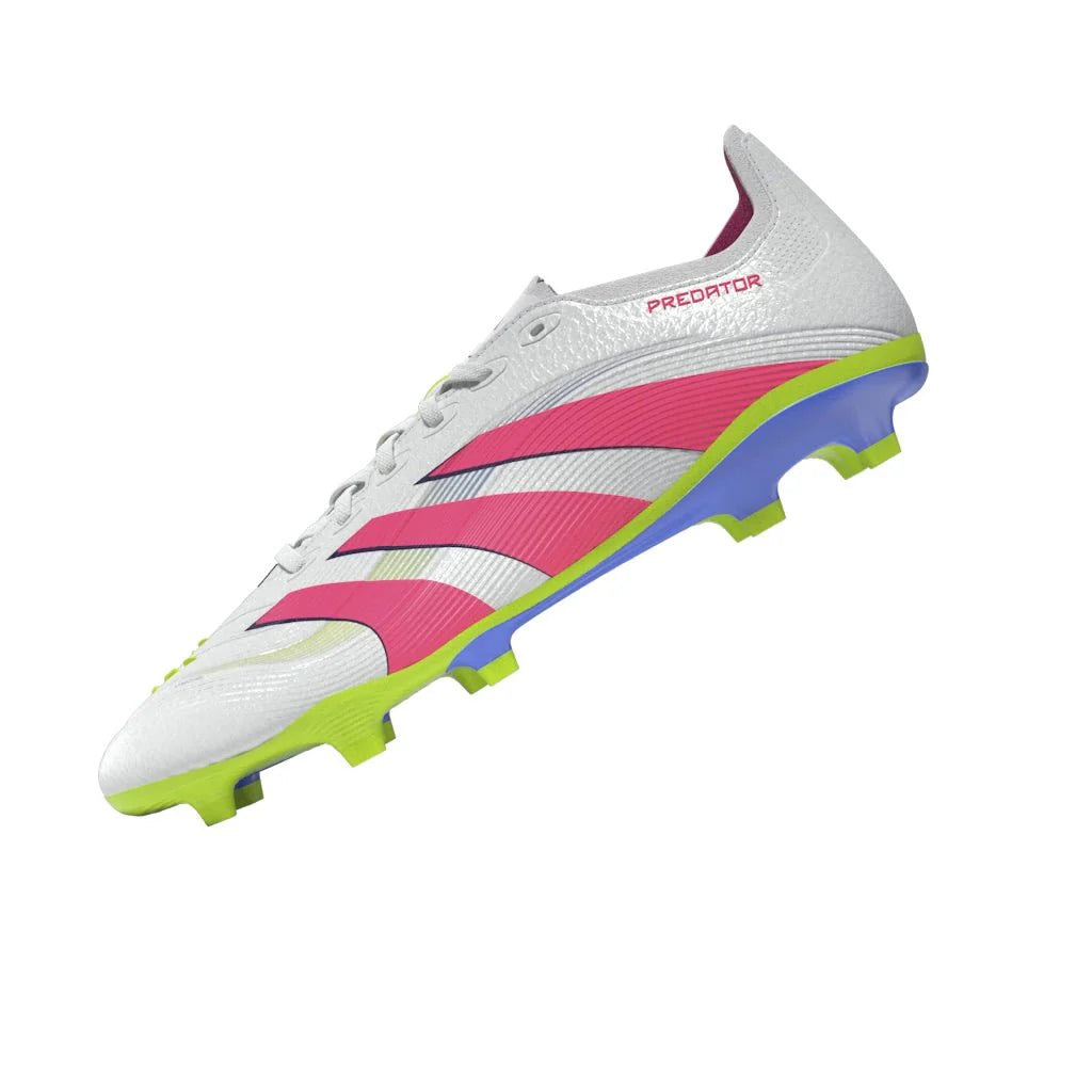 adidas Predator League Firm Multi Ground Soccer Cleats White Pink Lemon
