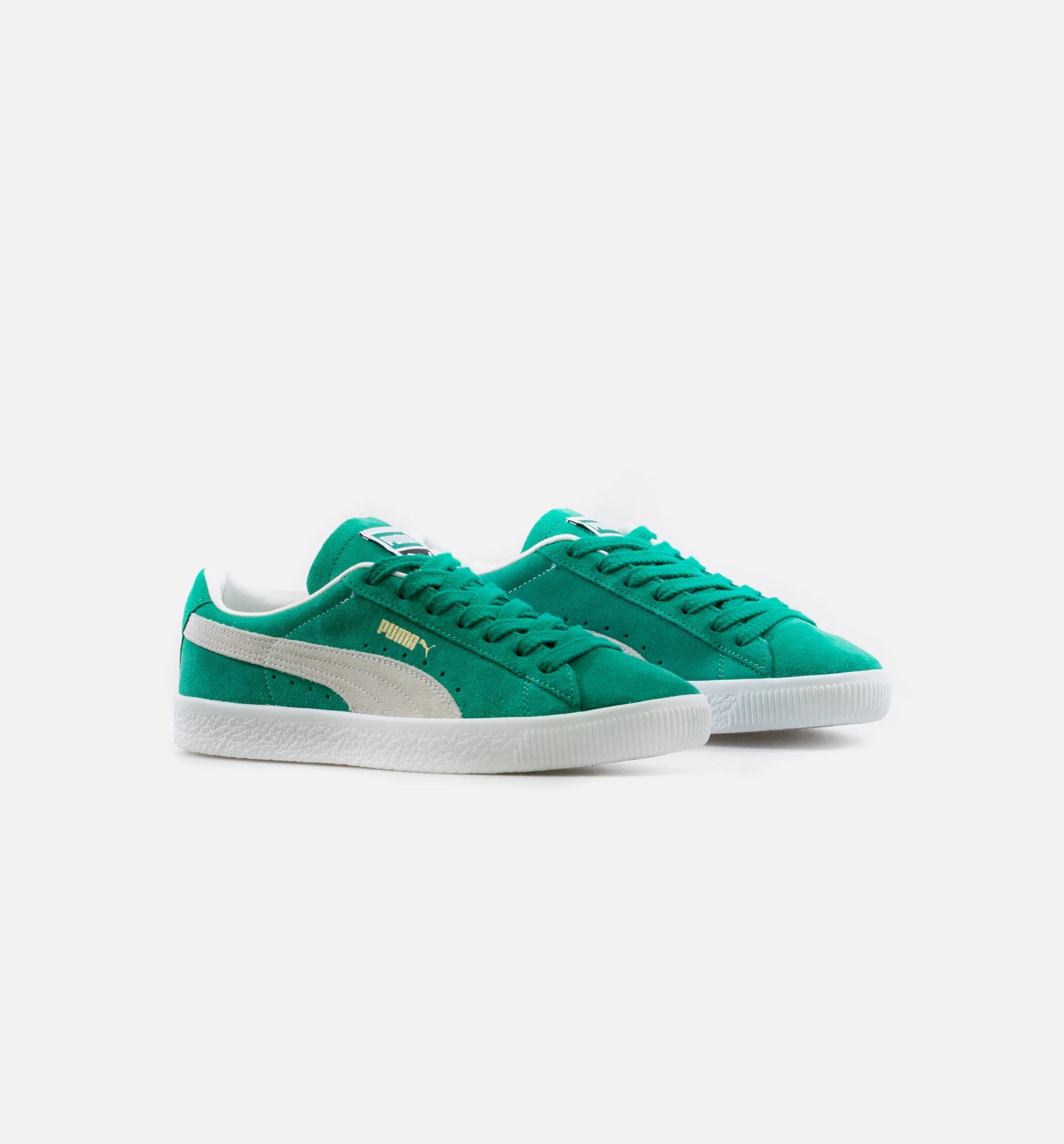 Suede Vintage Mens Lifestyle Shoe Green White