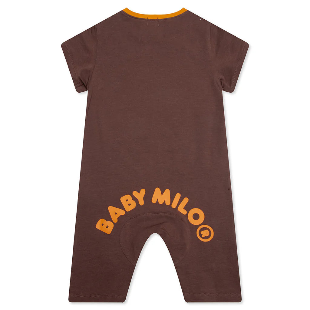 Infants Milo Face Rompers Brown