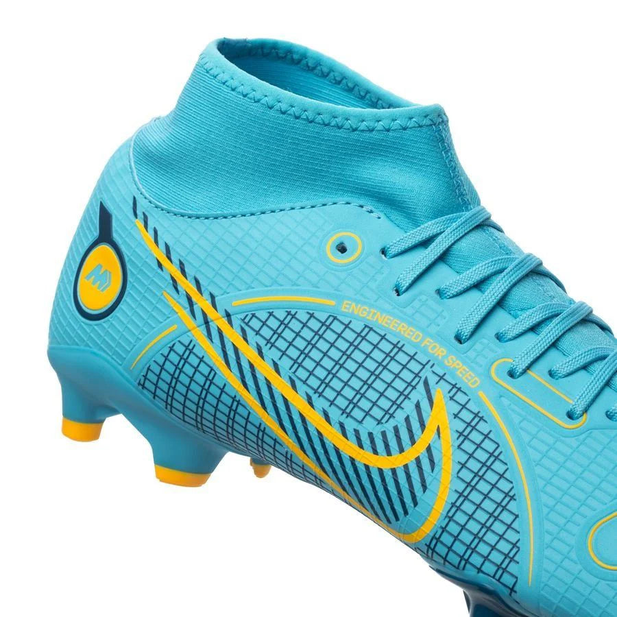 Nike Mercurial Superfly 8 Academy MG Multi Ground Soccer Cleats Blue Orange