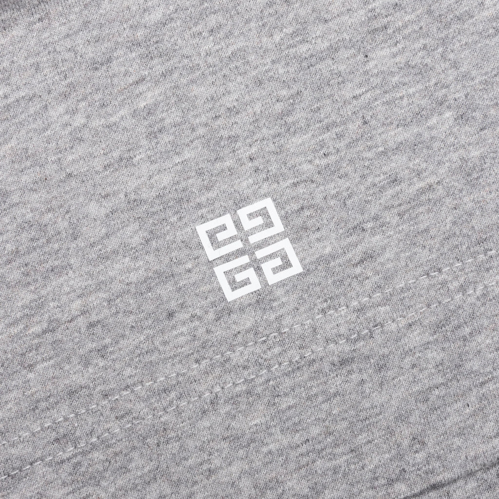 GVCY Floral Printed Crewneck T Shirt Light Grey Melange