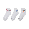 Everyday Plus Cushioned Ankle 3 Pack Sock - White/Multi
