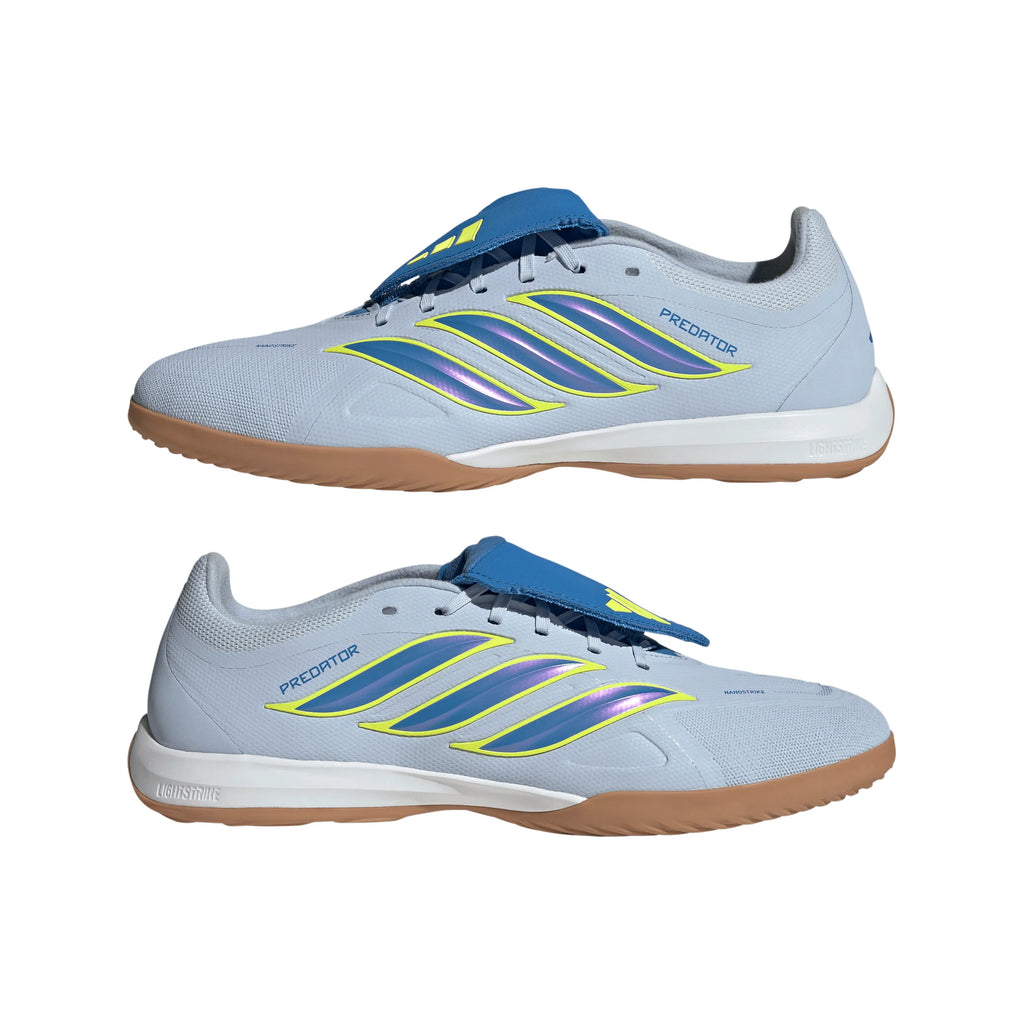 adidas Predator League Fold Over Tongue IN Indoor Mens Soccer Shoes Sky Blue Yellow