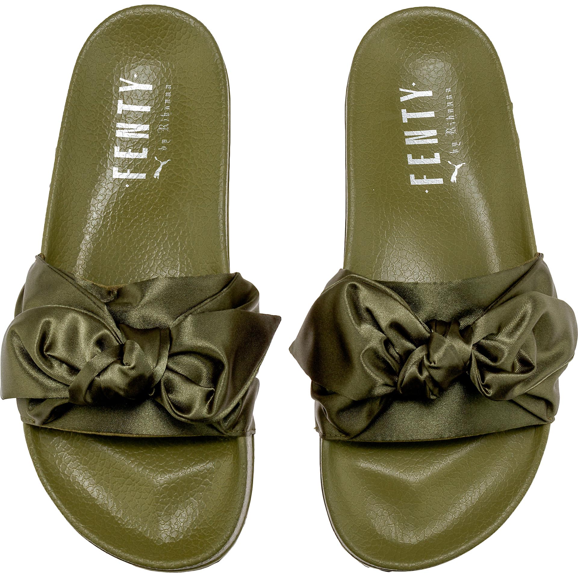 Puma Rihanna Fenty Bow Slides WomenS Olive Green