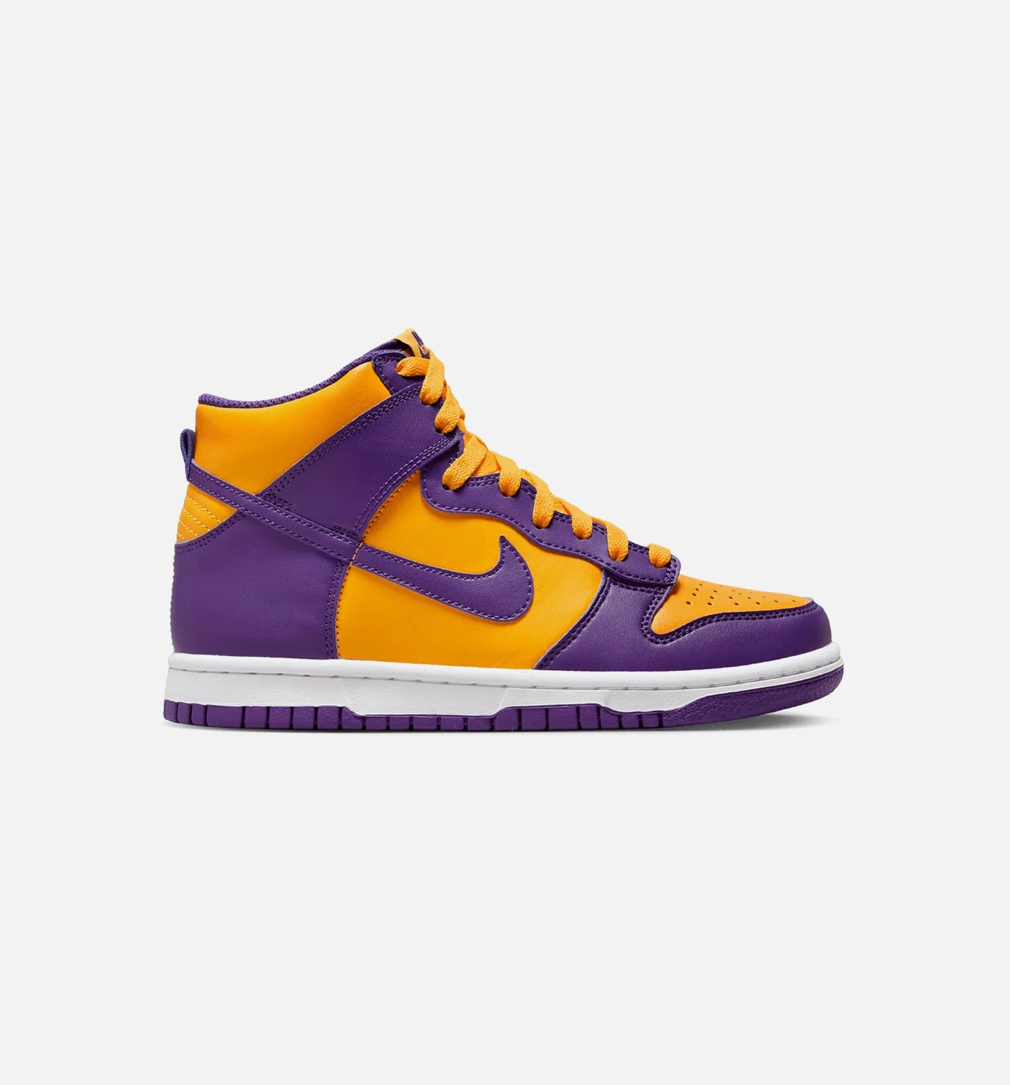 Dunk High Court Purple University Gold Grade School Lifestyle Shoe Purple Yellow