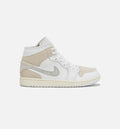 Air Jordan 1 Retro Mid SE Craft Mens Lifestyle Shoe White Grey Beige
