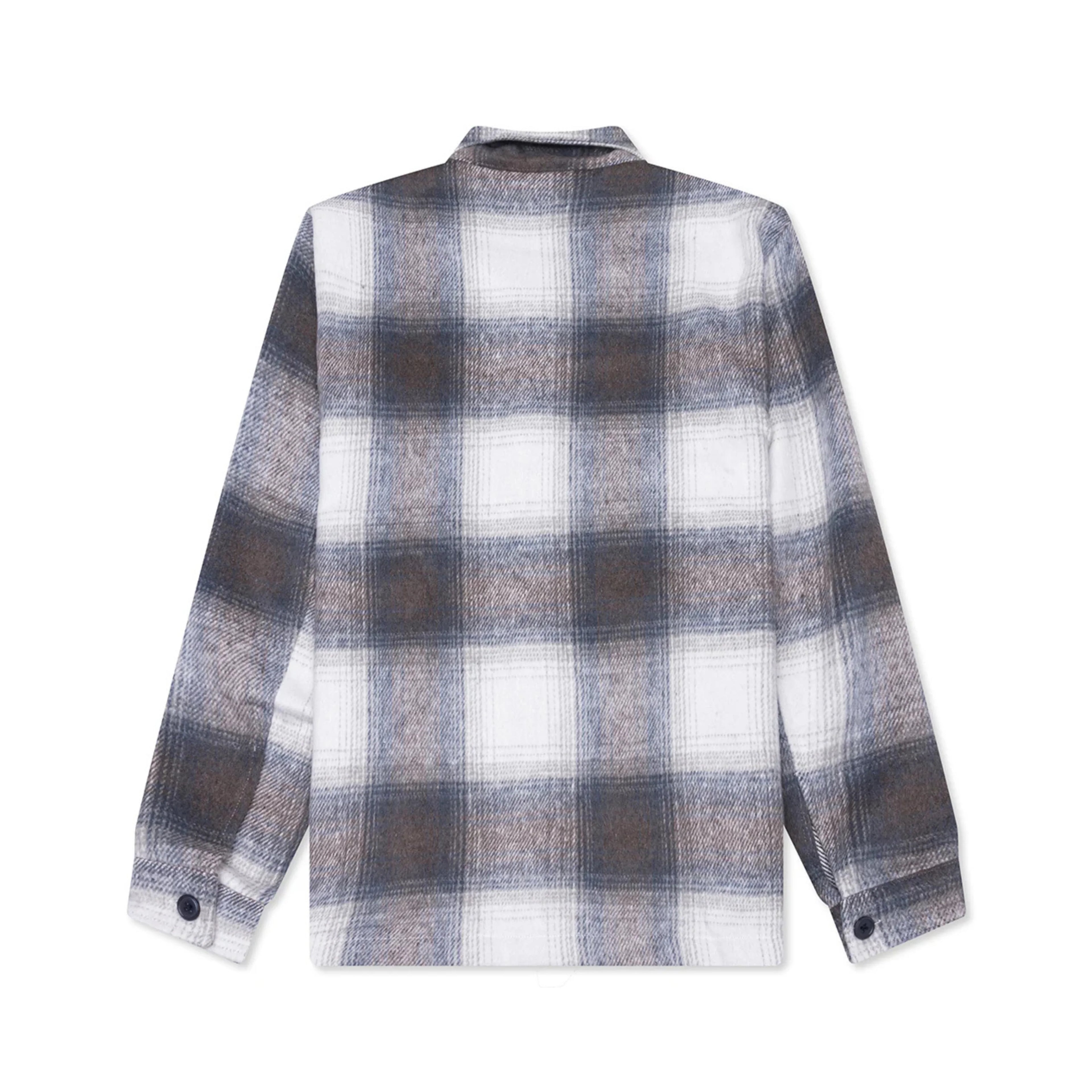 Museum of Peace & Quiet Wordmark Zip Flannel - Slate