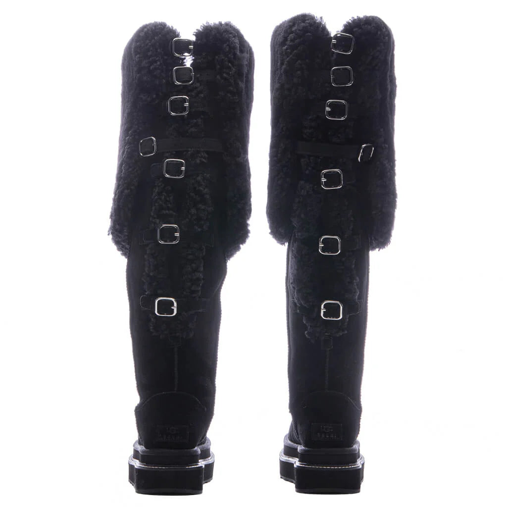 UGG x Sacai Womens Thigh High Boot Black