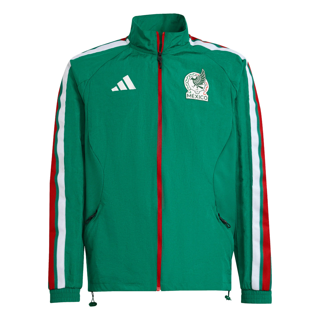 adidas Mexico Home Anthem Youth Soccer Jacket Green White