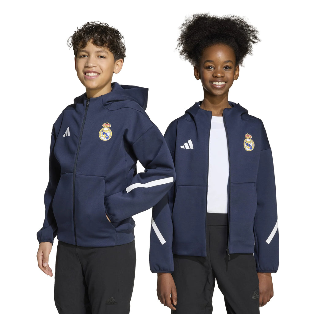 adidas Real Madrid ZNE Anthem Jacket Youth Navy