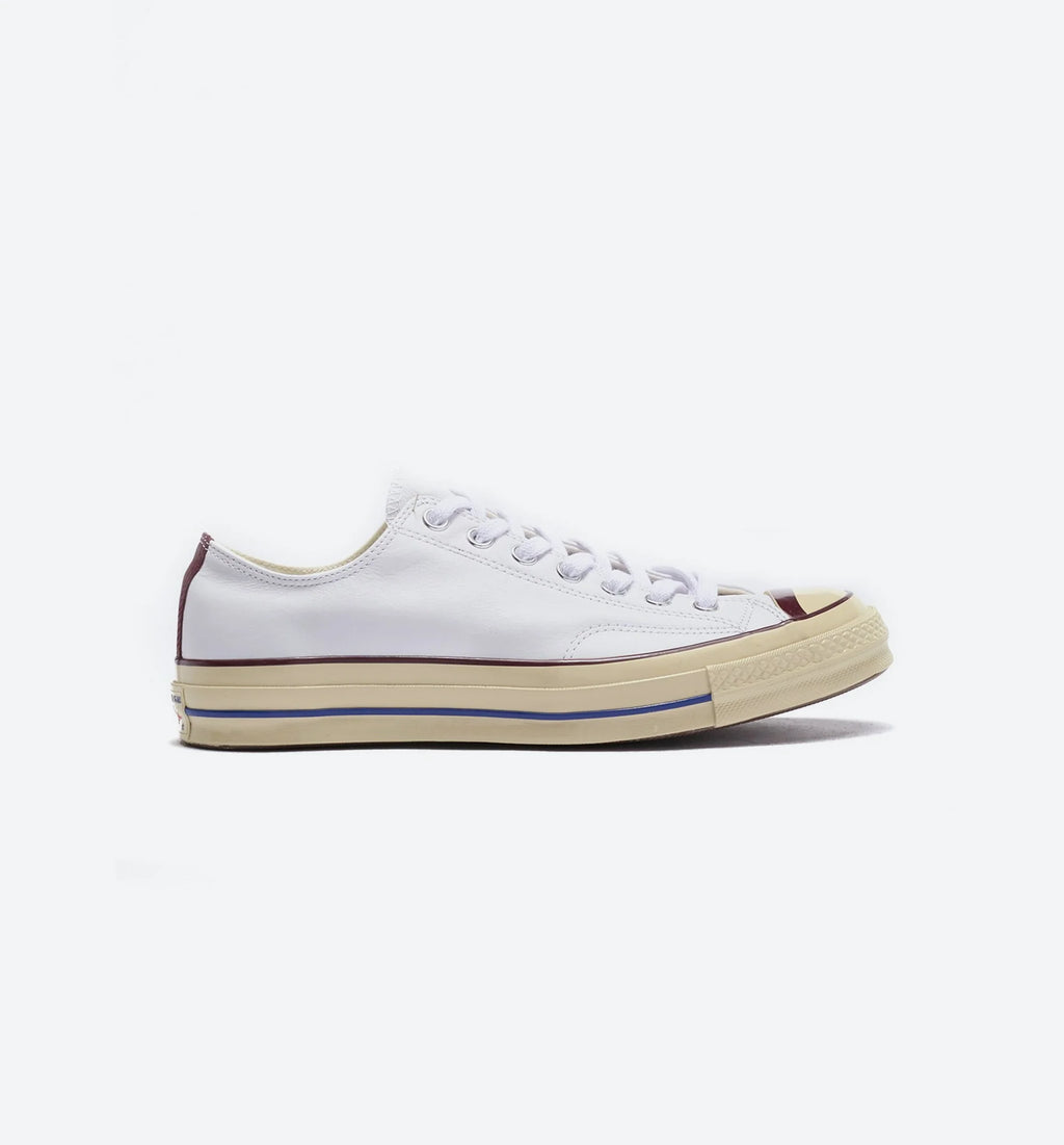 Chuck Taylor All Star 70 Mens Shoes White Dark Burgundy Retro Blue