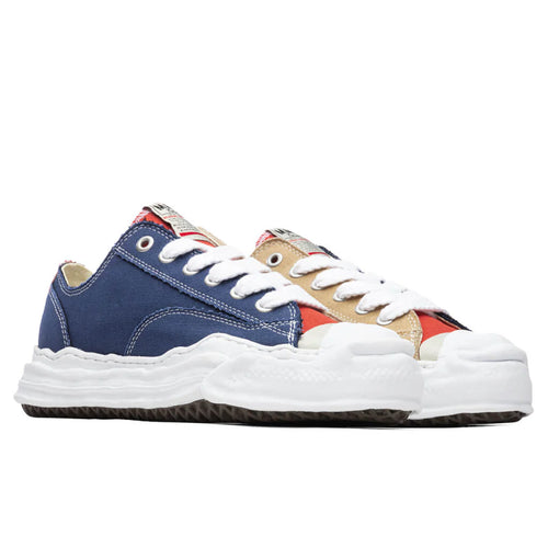 Hank Low OG Sole Toe Cap Canvas Sneaker Navy Beige