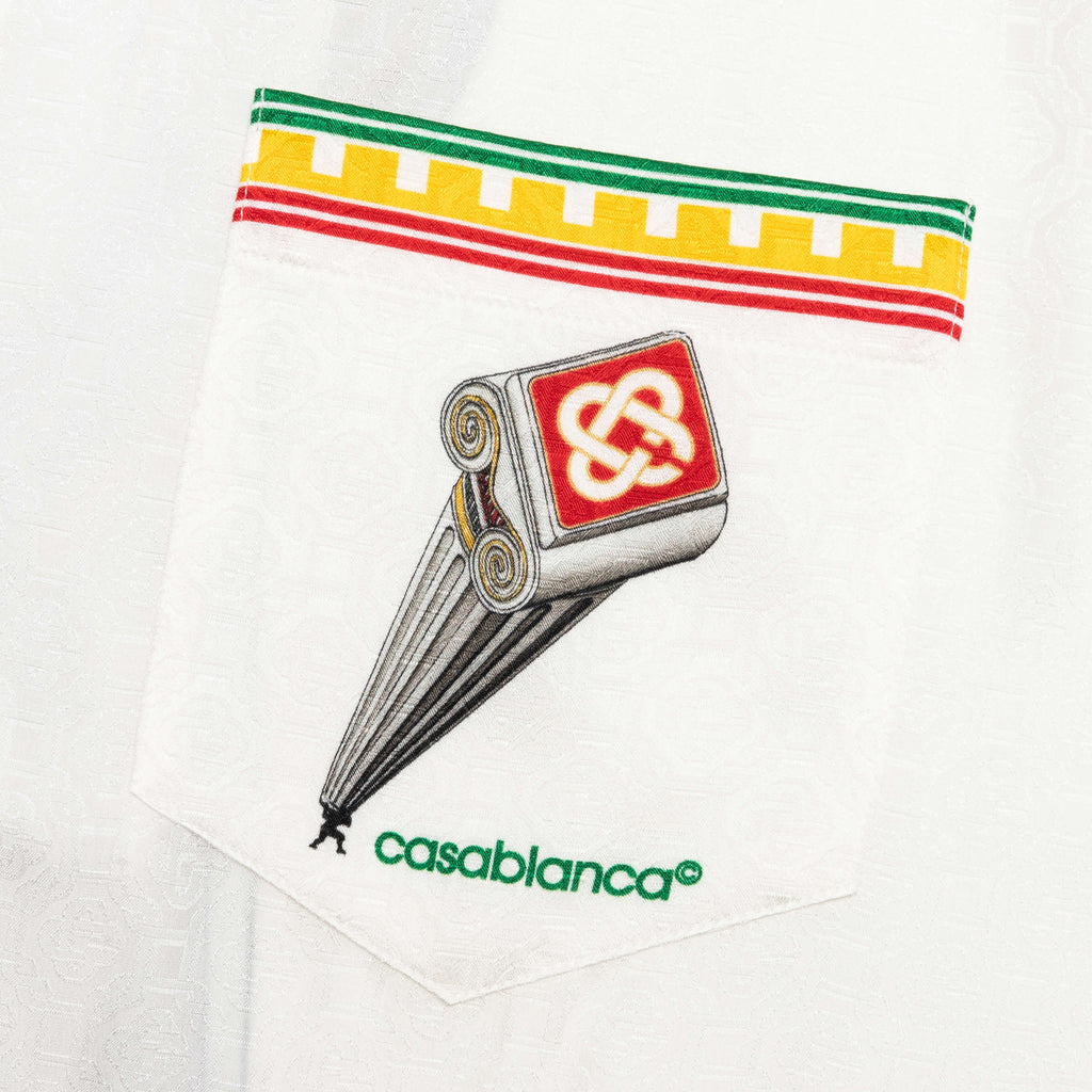 Short Sleeve Cuban Collar Shirt White