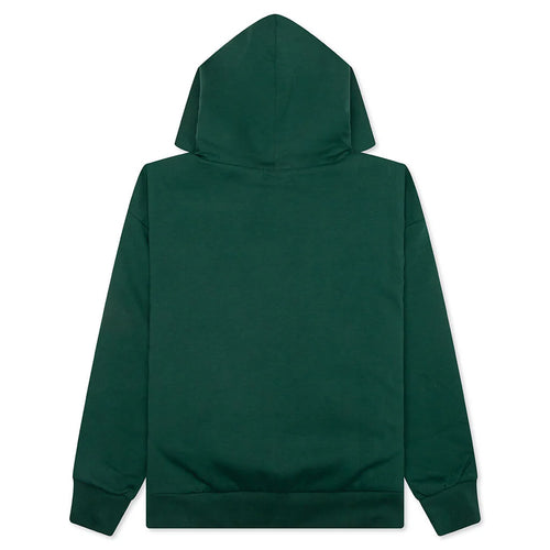 College Puffy Relaxed Fit Pullover Hoodie Green