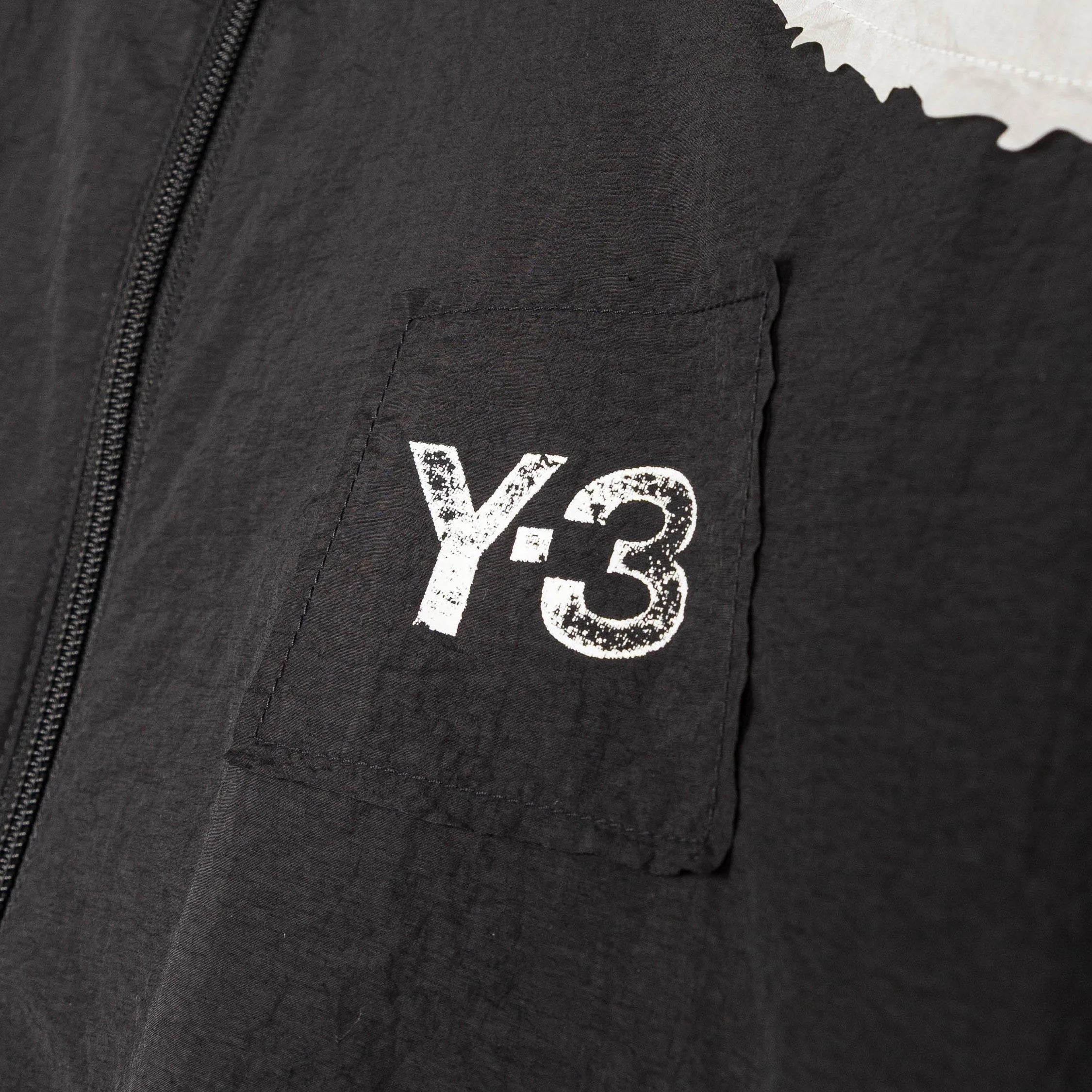 Y-3 Raw Edge 3 Stripes Nylon Shell Jacket