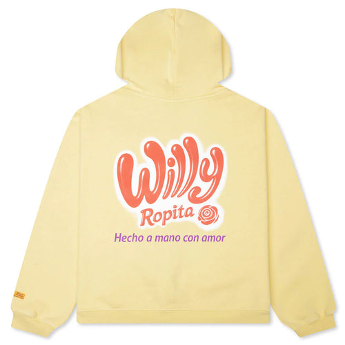 Willy Ropita Shrunken Zip Hoodie Pale Banana