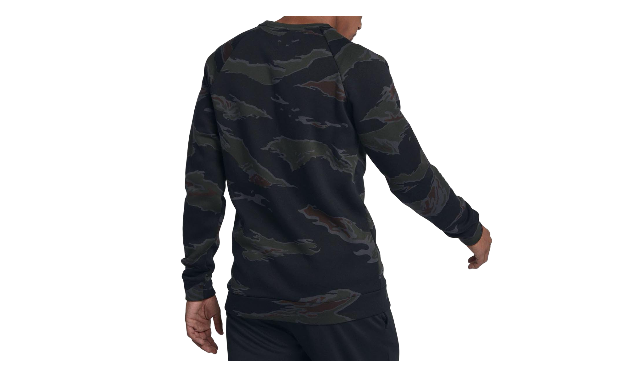 Jumpman Fleece Camo Crew Sweatshirt "Black" AV2310 010