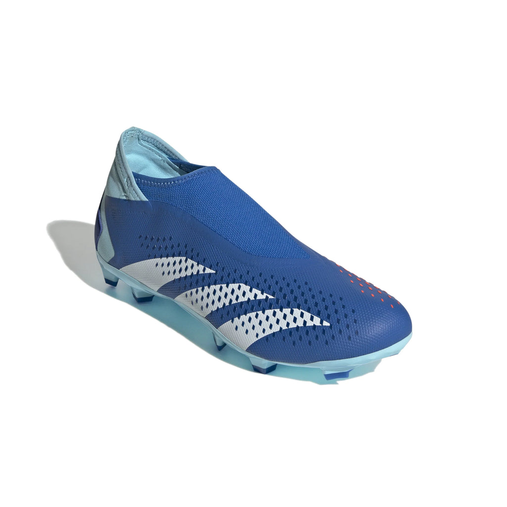 adidas Predator Accuracy3 Laceless FG Firm Ground Soccer Cleats Bright Royal Cloud White Bliss Blue
