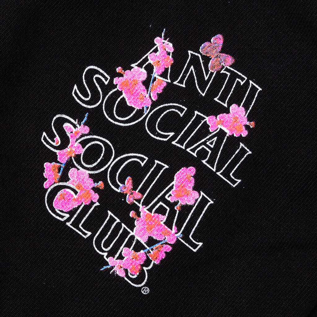 Contrast Stitch Sweats Black