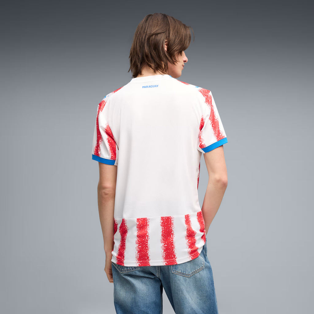 PUMA Paraguay Home Mens Soccer Jersey 2026 White Red