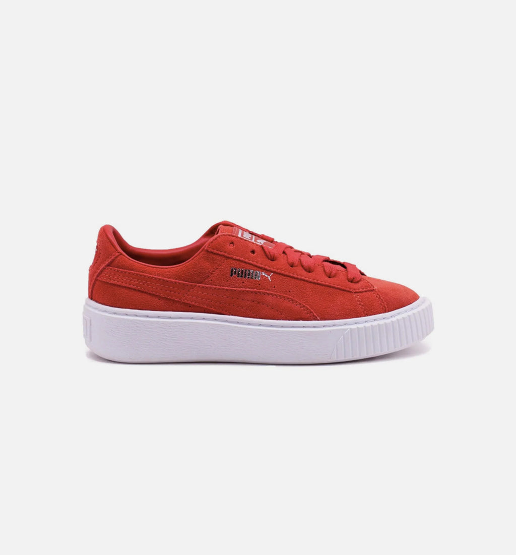 Suede Creeper Womens Red White