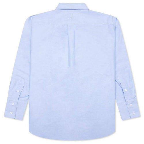 Enamel Button Oversized Shirt Light Blue