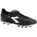 Diadora Maracana PU Womens Firm Ground Soccer Cleats Black White