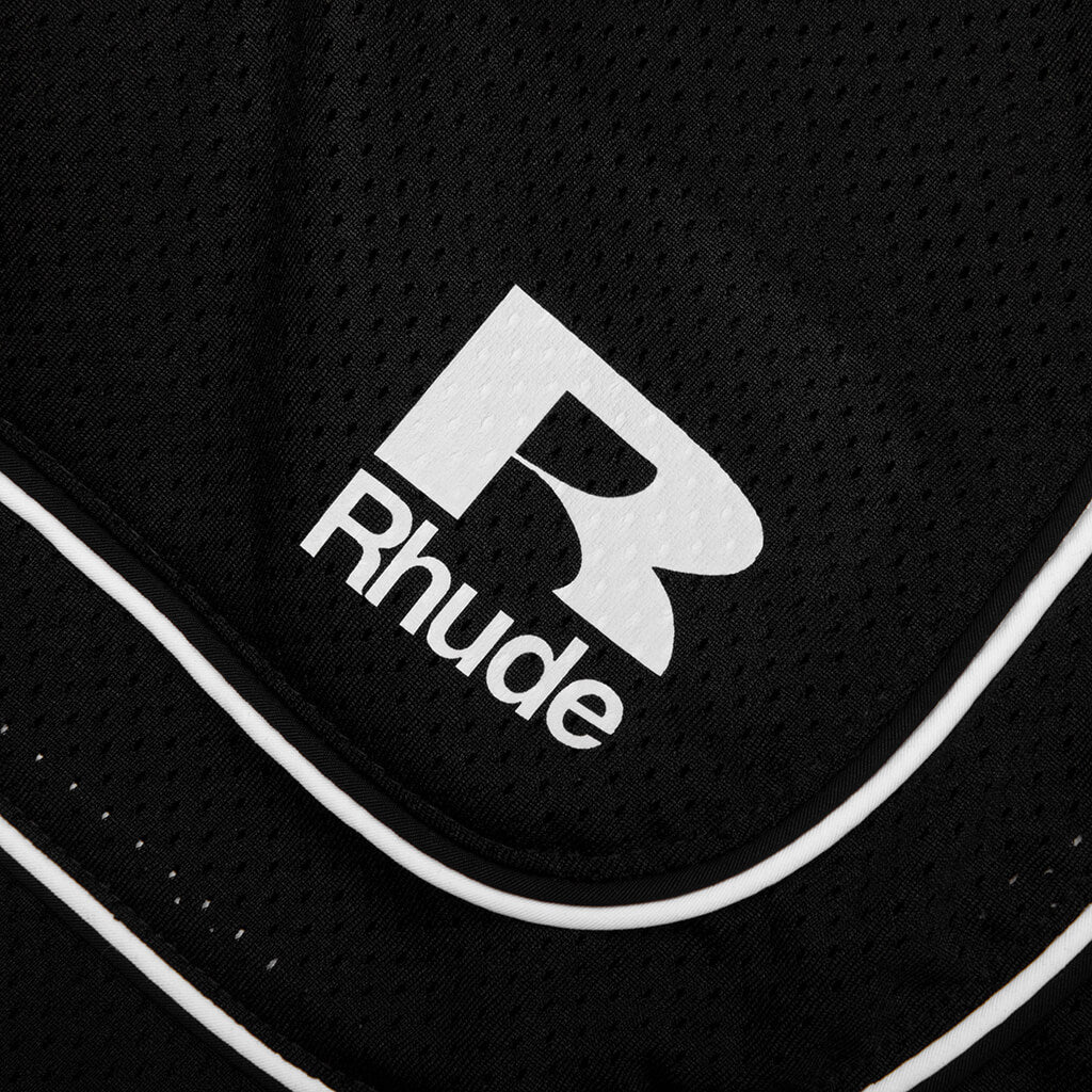 Baggy Mesh Basketball Short Black White