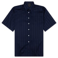 Cotton Voile Shirt With Stripes Navy