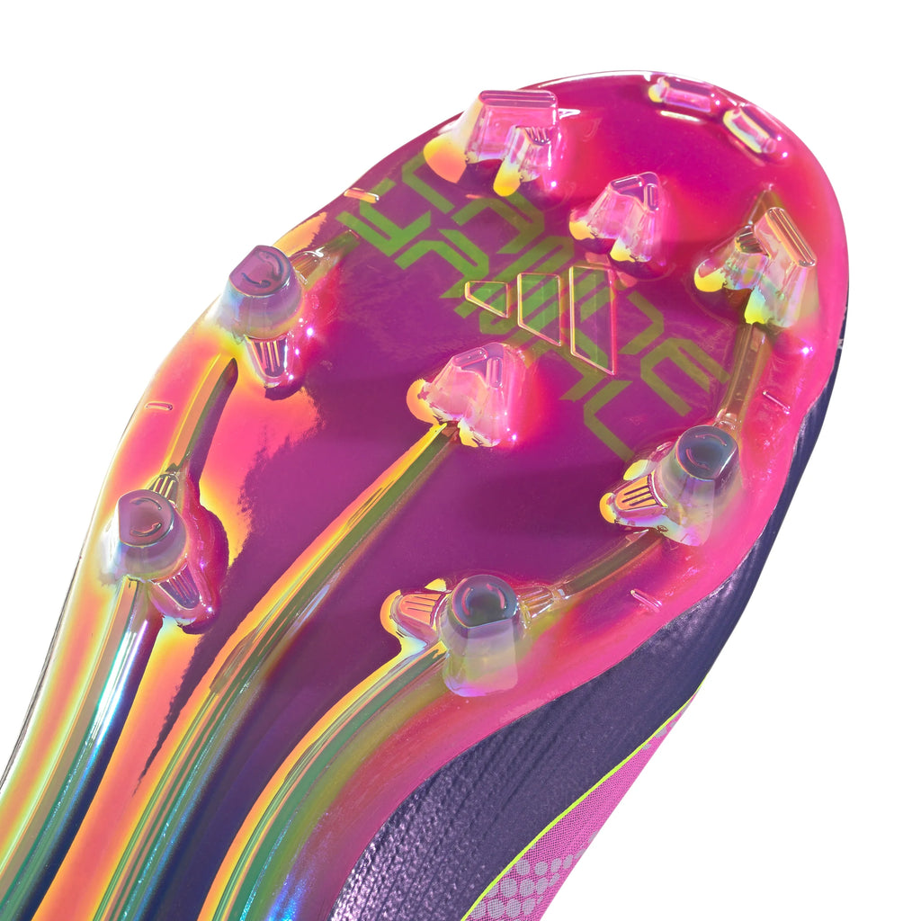 adidas F50 LEAGUE Laceless FG Mens Soccer Cleats Purple White Lemon