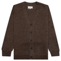 Button Up Long Sleeved Cardigan Walnut