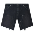 Stud Denim Shorts Grey