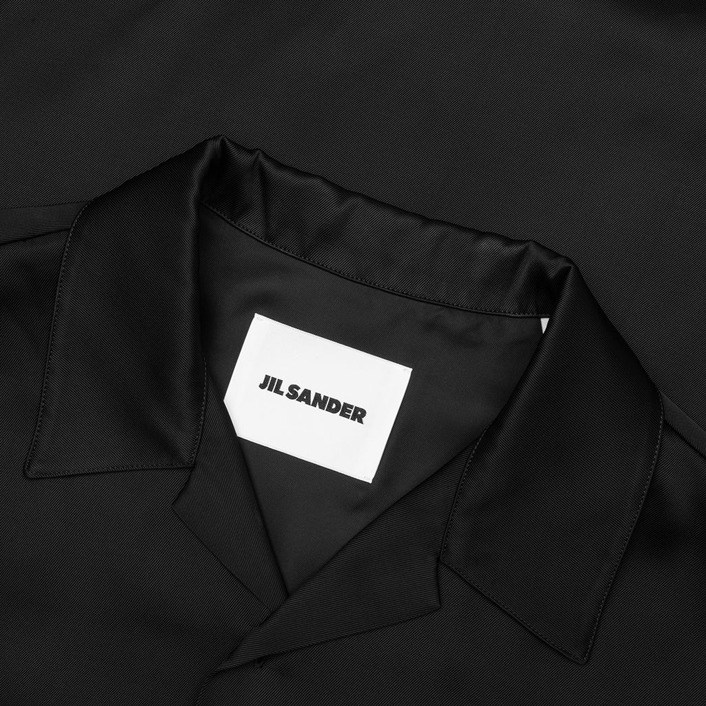 Viscose and Silk Twill Shirt Black