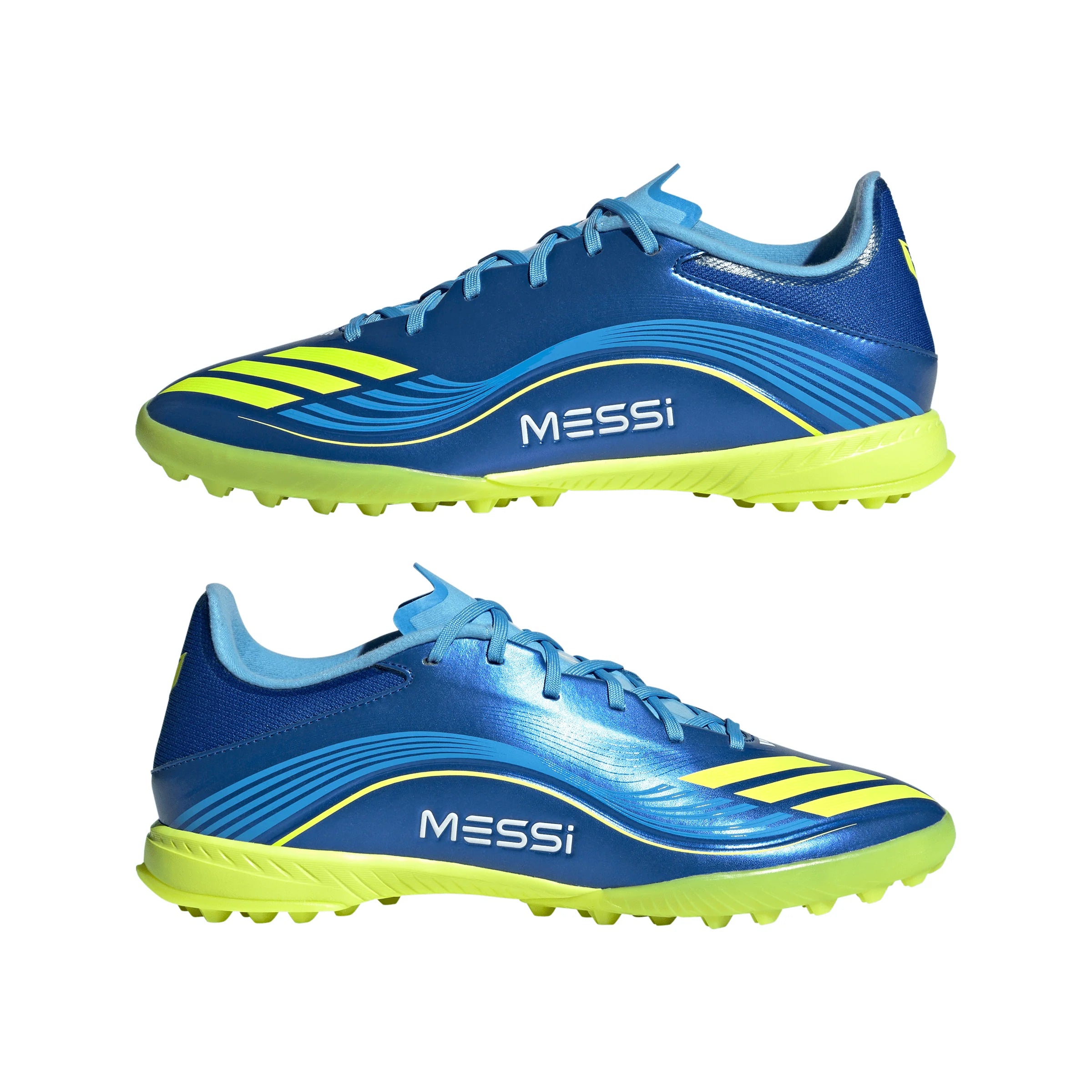 adidas F50 Messi League TF Mens Soccer Cleats Royal Blue Yellow Blue