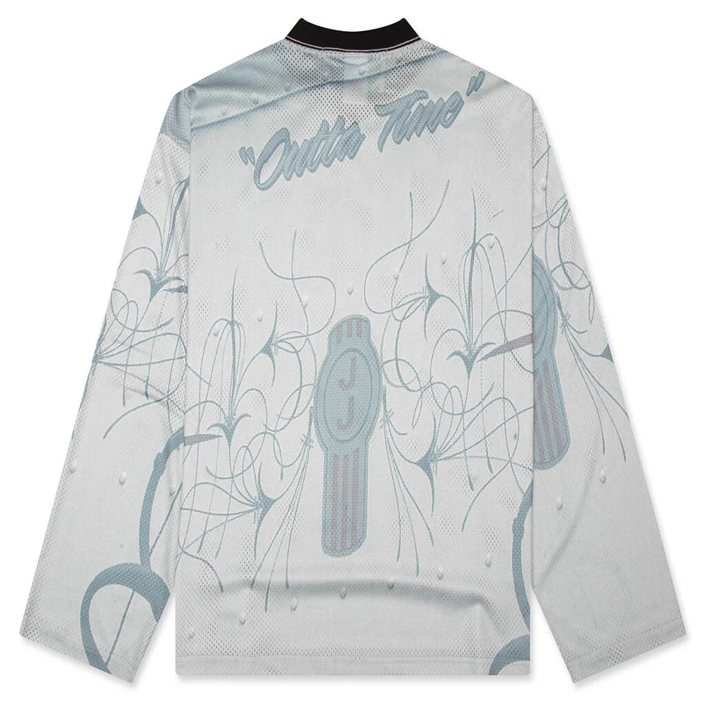 Outta Time Moto Jersey Grey Blue