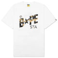 1st Camo Bape STA Tee White Yellow