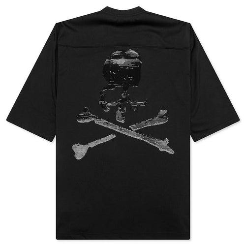 Football V Neck Jersey T Shirt Black